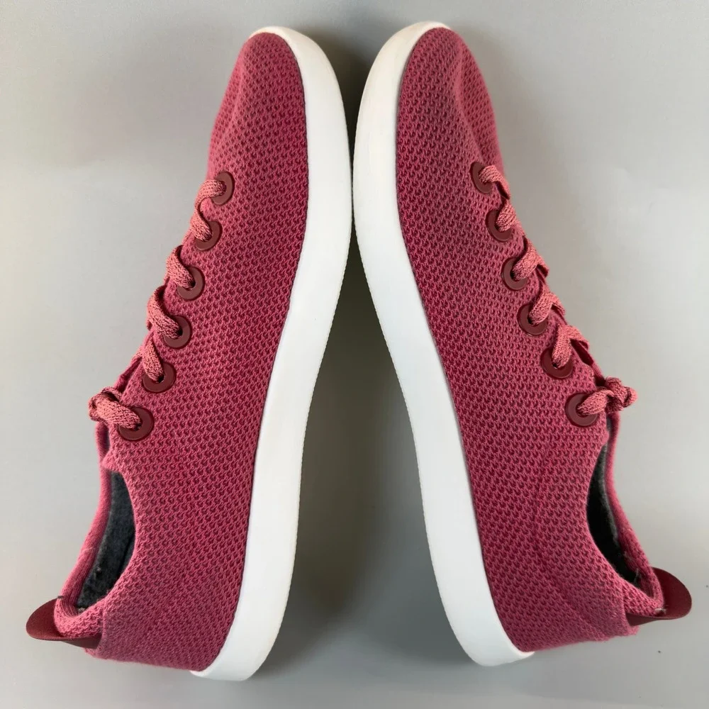 Allbirds Tree Piper Mens 13 Lux Pink White Running Shoes‎ Lace Low Train Sneaker